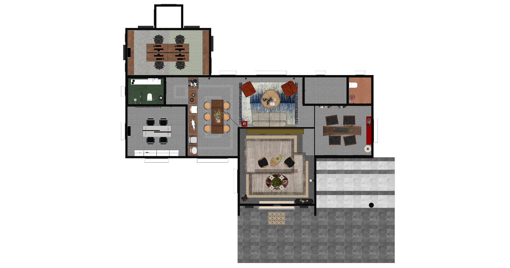 全屋家具配置平面图